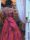 Red thai silk bridal gown with ruched train and lace up back